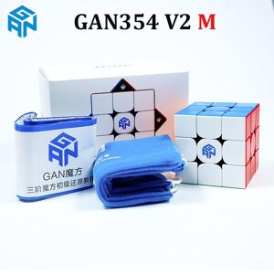 GAN354 V2 M magnétique 3x3x3 Cube de vitesse 54mm sans colle 3x3 Cube magique Puzzle GAN 354 M 3x3 Cubo Magico enfants jouets pour enfants - Publicité
