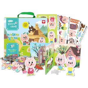 Board M Factory Ariati Sound Three Baby Pigs Livre d histoire magnétique tridimensionnel AMP-036, 54 pièces, 1, meilleur puzzle coréen pour tout-petits - Publicité