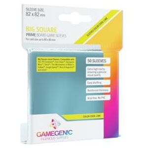 Asmodee GAMEGEN!C- Prime Big Square-Sized Sleeves 82 x 82 mm (50), Couleur Claire (GGS10045ML) - Publicité