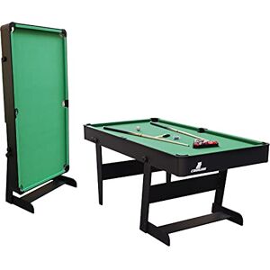 Cougar Table de Billard Hustle L   Table de Billard Pliable 5ft Noir/Vert pour l'intérieur   Accessoires Inclus - Publicité