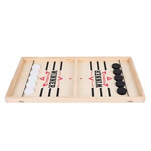 Eayoly Jeu Rapide de rondelle de Fronde, Jeu de société Fast Sling Puck en Bois Jeu de société Gagnant du Baby-Foot Jeu de Hockey sur Glace de Table, Jouet d'échiquier interactif Parent-Enfant - Publicité