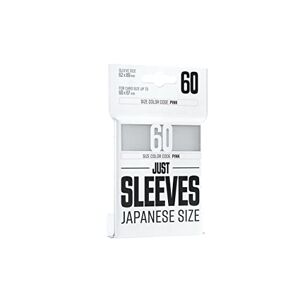 Asmodee Just sleeves   60 protège-cartes   Dos opaque coloris blanc   Aspect brillant   Format japonais 62x89mm   Color Code : Pink   Jeu de société   Accessoire - Publicité