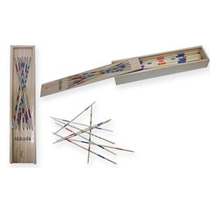 FLYPOP'S Mikado Jeu d'Adresse 140746G Multicolore Bois 2 à 6 Joueurs Jouet Enfant Jeux de Société Jeux de Voyage 18 cm x 1 cm À Partir de 4 Ans - Publicité