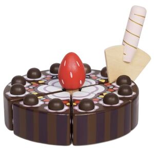 Le Toy Van TV277 Schokoladenkuchen-Lernspiel für Kinder ab 2 Jahren, Schneidespielzeug, FSC-zertifiziertes Naturholz, Montessori-Spiele, inklusive 1 Schaufel und 6 Scheiben mit Klettverschluss - Publicité
