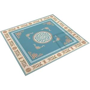 MOOFUT Tapis jeu Mahjong Tapis De Table Carré De Mahjong, Couverture De Table De Jeu De Style Chinois, Tapis De Jeu D'intérieur For Poker, Cartes, Mahjongg, Jeu De Dominos ( Color : Blue-3 , Size : 47.2X47.2 - Publicité