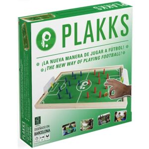 P PLAKKS PLAKKS   Jeu de Société de Football   De 3 à 99 Ans   2 à 4 Joueurs   pour Les Enfants et Les Adultes   Jeu de Bois   Jeux Éducatifs et d'Adresse   Jeu Créatif   pour Toute la Famille   Mini Football - Publicité