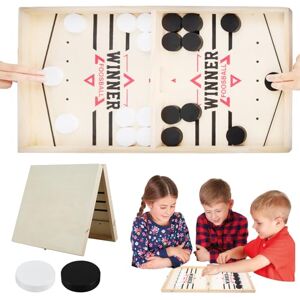 FMKLDENA Jouets de Jeu de Société Hockey, Pliable Jeu de société de Hockey, Jeu de société Rapide Slingpuck, Catapult Board Game, Jeu de Palet à Fronde Rapide, pour fête de Famille, Cadeau d'anniversaire - Publicité