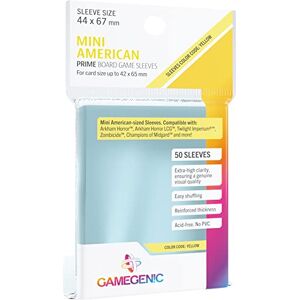 Asmodee GAMEGEN!C- Prime Mini American-Sized Sleeves 44 x 67 mm (50), Couleur Claire (GGS10052ML) - Publicité