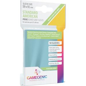 Asmodee GAMEGEN!C Gamegenic 50 Pack 59 x 91 mm Green Standard American Prime Board GameSleeves - Publicité