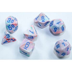 Chessex D&D Dice-Scarabée : Lustrous : Mini jeu de dés polyédriques doré/argenté – Dés Donjons et Dragons Comprend 7 dés – D4, D6, D8, D10, D12, D20, D% - Publicité