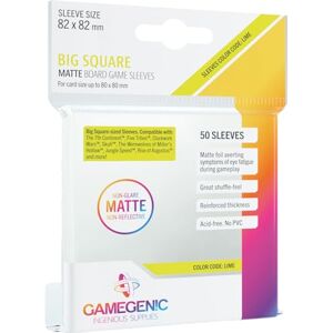 Asmodee GAMEGEN!C- Matte Big Square-Sized Sleeves 82x82mm (50), Clear Color (GGS10060ML) - Publicité