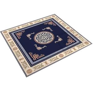 MOOFUT Tapis jeu Mahjong Tapis De Table Carré De Mahjong, Couverture De Table De Jeu De Style Chinois, Tapis De Jeu D'intérieur For Poker, Cartes, Mahjongg, Jeu De Dominos ( Color : Blue-1 , Size : 51.2x51.2 - Publicité