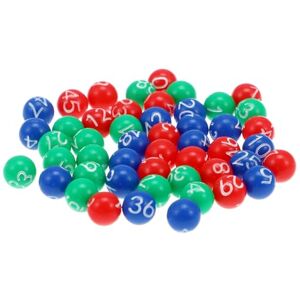 Abaodam 98 Pièces Accessoires De Jeu De Balle De Machine De Loterie Accessoires Rouges Petites Balles pour Enfants Balles De Pong Balles De Numéro De Loto Balle De Jeu De Loto Boule De - Publicité