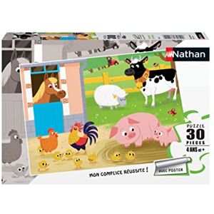 Nathan Puzzle Enfant 30 pièces Mes amis de la ferme Fille ou garçon dès 4 ans Puzzle de qualité supérieure Carton épais et résistant Animaux 86365 - Publicité