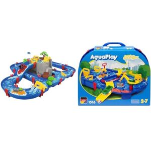 AquaPlay Moutain Lake Circuit d'eau Jeu Plein Air Enfant 2 Bateaux + 3 Figurines Animaux & LockBox Circuit d'eau Jeu Plein Air Transportable 1 Bateau+1 Figurine+Accessoires - Publicité