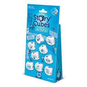 Asmodee Rory's Story Cubes Original Hangtab: Actions (Azurro) Jeu de Table de Fantaisie et Narration, Lancez Les Dés et Inventez Votre Histoire, 6+ Ans, Edition en Italien - Publicité