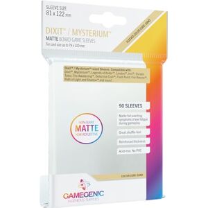 Asmodee GAMEGEN!C- Matte Dixit Sleeves 81 x 122 mm (90), Clear Colour (GGS10055ML) - Publicité