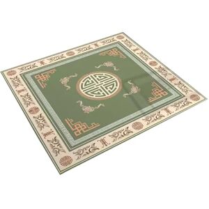 MOOFUT Tapis jeu Mahjong Tapis De Table Carré De Mahjong, Couverture De Table De Jeu De Style Chinois, Tapis De Jeu D'intérieur For Poker, Cartes, Mahjongg, Jeu De Dominos ( Color : Green , Size : 47.2X47.2i - Publicité