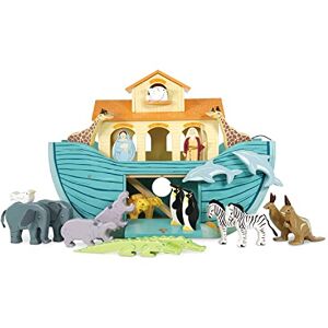 Le Toy Van TV259 Lernspiel Arche Noah, für Kinder ab 3 Jahren, 20 Tiere enthalten, mit Figuren, Montessori, ökologisches Spiel, FSC-Holz, Farben auf Wasserbasis, Petilou - Publicité