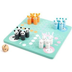 Small Foot Ludo Ours en Bois, Jeu de Société des Petits Chevaux Coloré avec Figurines d'animaux, 11462 - Publicité