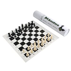Andux Chess Game Set Pièces D'échecs et Plateau Enroulable QPXQ-01 (Noir, 42x42cm) - Publicité