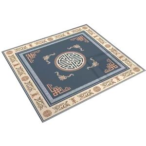 MOOFUT Tapis jeu Mahjong Tapis De Table Carré De Mahjong, Couverture De Table De Jeu De Style Chinois, Tapis De Jeu D'intérieur For Poker, Cartes, Mahjongg, Jeu De Dominos ( Color : Blue-2 , Size : 35.4x35.4 - Publicité