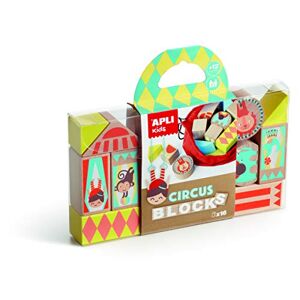 APLI Kids 15268 Puzzle 16 cubes en bois sur le cirque - Publicité