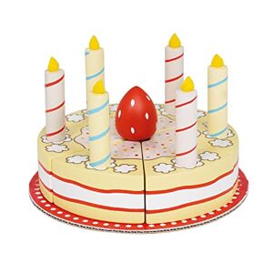 Le Toy Van TV273 Lernspiel Geburtstagskuchenspielzeug zum Ausstechen mit 6 Kerzen, aus Holz, für Kinder ab 2 Jahren, Montessori-Spiele, inklusive 1 Schaufel und 6 Scheiben mit Klettverschluss - Publicité