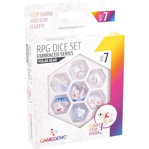 Asmodee Gamegenic Embraced Series Polar Bear Ensemble de dés RPG Set de 7 Dés Jeux de rôle (JDR) Jeux de société Jeux de Cartes Jeux de dés Accessoires et Fournitures pour Jeux de société - Publicité