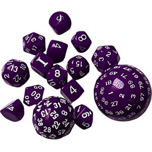 chiwanji 15x Ensemble de dés polyédriques en Acrylique Facile à Lire Lightwheigt Jeu de dés RPG Jeu de dés pour Jeux de Table Collection de Jeux de rôle, Violet - Publicité