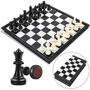 Peradix Jeu d'échecs, Echiquier Magnetique, Echec Deluxe Pliable Echecs, Mini échecs, Portable de Voyage Plateau et Les Morceaux pour Enfants et Adultes（2 Additionnel Dames） - Publicité