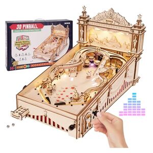 ROKR Pinball Flipper Maquettes et Modélisme Adulte-Puzzle 3D en Bois-Idée Cadeau pour Homme Femme Jeux de Table (EG01) - Publicité