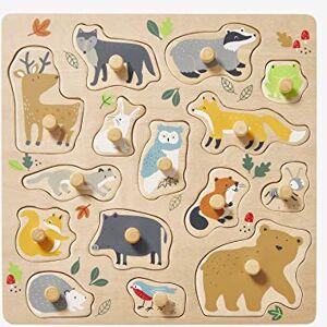 Puzzle boutons Classe verte en bois FSC® - multicolore, Jouet