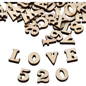 Tibapla 400 Pièces Lettres en Bois et Numéros en Bois, Alphabet et chiffres en Bois pour Non Peints Bricolage Décorations, Lettre Majuscule Couleur Naturelle pour Enfant Scrabble Début Éducatifs Jouet - Publicité