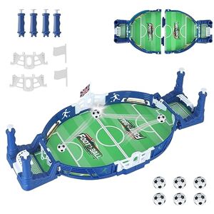 LIFEJXWEN Mini Jeu de Football, Jeu de Football Interactif, Jouet de Baby-Foot pour Deux Personnes, Baby-Foot, Baby-Foot 6 Balles, Cadeau de Jeu de SociéTé Interactif Parent-Enfant (Blue) - Publicité