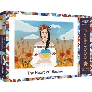 Trefl The Heart of Ukraine Puzzle 1000 Elements Solidarité avec l'Ukraine, Puzzle avec motif folklorique, Puzzle créatif de bricolage, pour adultes et enfants à partir de 12 ans - Publicité