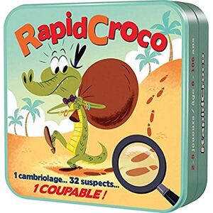 Asmodee Cocktail Games Rapidcroco Jeu Ambiance de Rapidité et Observation pour Enfants dès 6 ans Jeu de Société Familial Jeu de Voyage Boite Métal- 2 À 5 Joueurs 15 Min- Version Française - Publicité