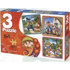 D-Toys (DT63717-BA-01) *** Deico Games 3 in 1 Puzzle (6-9-16 Pcs) Fairytales 1 - Publicité