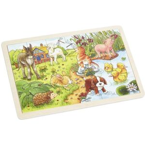 Goki 2041637 Puzzle En Bois À Encastrement Les Jeunes Animaux Ii 24 Pièces - Publicité