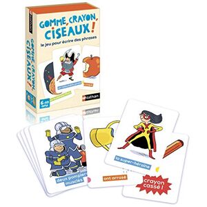 Nathan Gomme Crayon Ciseaux Jeu de cartes éducatif pour apprendre à écrire dès 6 ans - Publicité