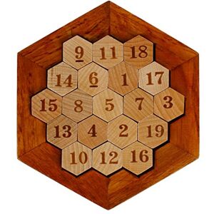 Larcele Mathématiques en Bois Hexagone Puzzle de Nombre Sudoku Jeu de Plateau FWPP-01 - Publicité