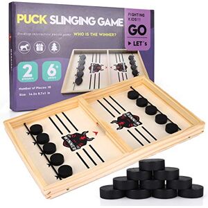 GUBOOM Fast Sling Puck Game, Jeu de société Rapide Slingpuck, Catapult Board Game, Jeu de Palet à Fronde Rapide, Convient pour l'interaction Parent-Enfant,Jeux de société pour Deux Joueurs (B) - Publicité