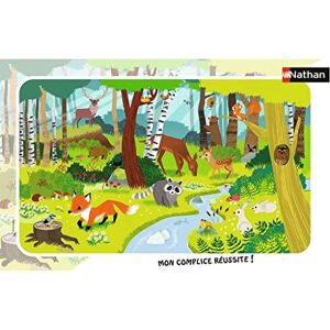Nathan Puzzle Enfant Cadre 15 pièces Les animaux de la forêt Fille ou garçon dès 3 ans Puzzle de qualité supérieure Carton épais et résistant Animaux 86011 - Publicité