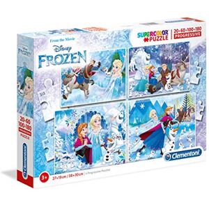 Clementoni - Supercolor Puzzle-Frozen-20+60+100+180 pièces- 07723 - Publicité