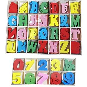 ZOOMPIL ZOOMIL Alphabet en Bois et Numéro Colorés, Chiffres et Alphabets en Bois, Alphabets en Bois Majuscules, Coeurs Colorés, Jouets en Bois pour Bébés, d'apprentissage Jouet Éducatif Paquet (172 Pièces) - Publicité