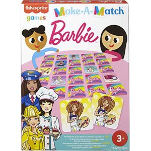 Barbie Fisher-Price Les Deux Font la Paire, Jeu d'association de Cartes sur Le thème de , 2 à 4 Joueurs, pour Enfants à partir de 3 Ans, GWN51 - Publicité