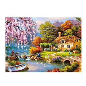 Ni_ka Puzzle 1000 Pièces Adultes Peinture à huile Paysage Rural Maison de Campagne Jouets Cadeaux éducatifs Pour les Vacances Pour la Famille et Les Amis - Publicité
