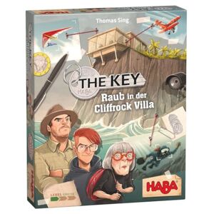 HABA 305543 The Key- Theft in Cliffrock Villa- An investigation game for 1 to 4 clever detectives ages 8 and up- English Instructions (Made in Germany) - Publicité