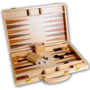 Engelhart 150536 Jeu de Backgammon en Bois marqueté Pliable 38 cm x 48 cm Mallette de Jeu de société en Bois de Type stratégie - Publicité