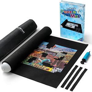 Lavievert Planche de puzzle réglable avec couvercle, chevalet en bois pour  adultes, table de puzzle inclinable portable avec surface antidérapante